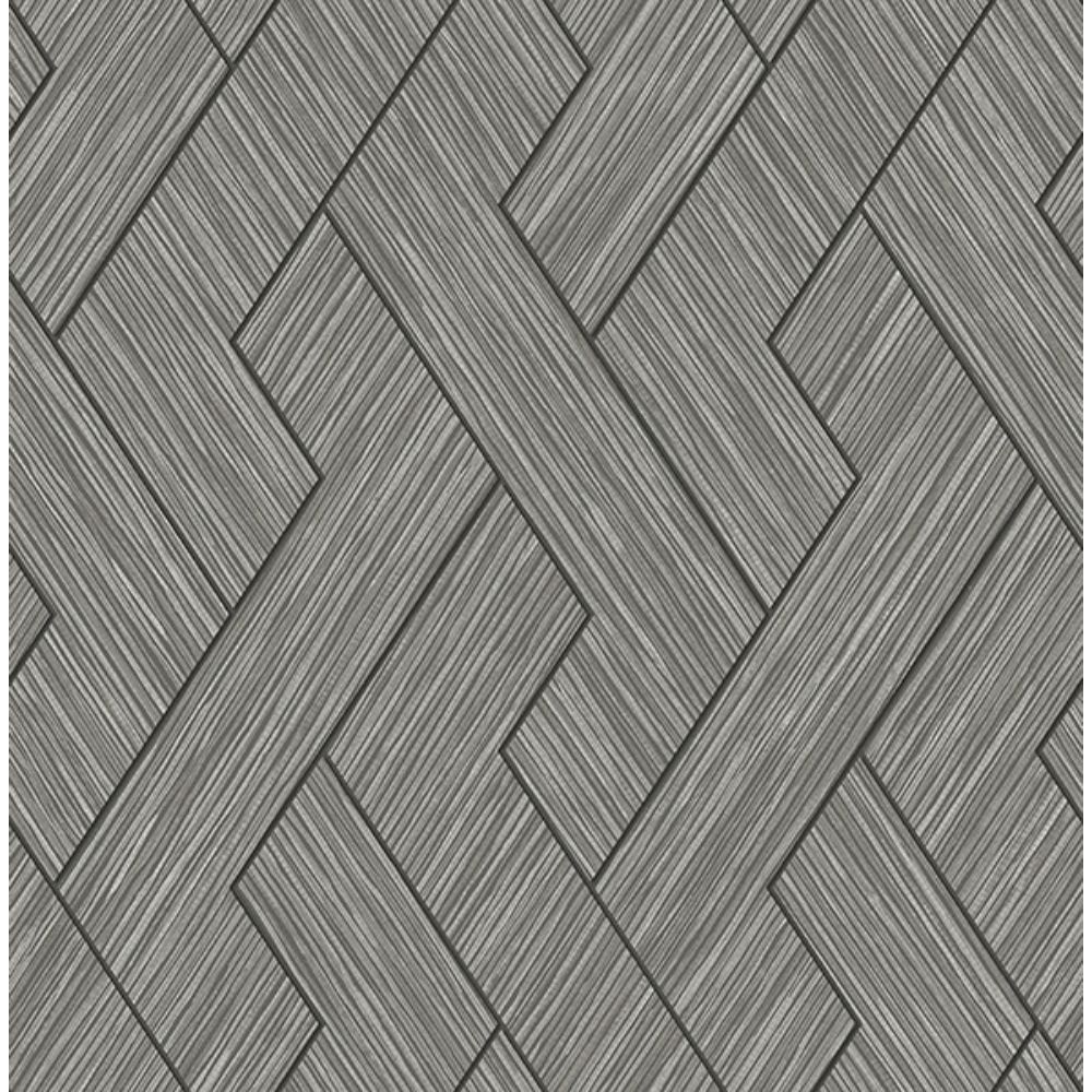 Advantage by Brewster 4125-26729 Ember Grey Geometric Basketweave Wallpaper