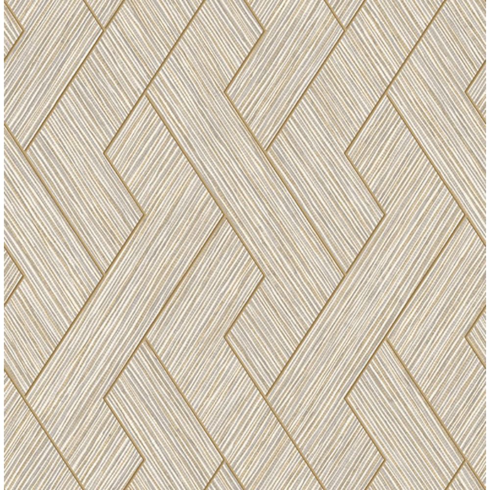 Advantage by Brewster 4125-26730 Ember Taupe Geometric Basketweave Wallpaper
