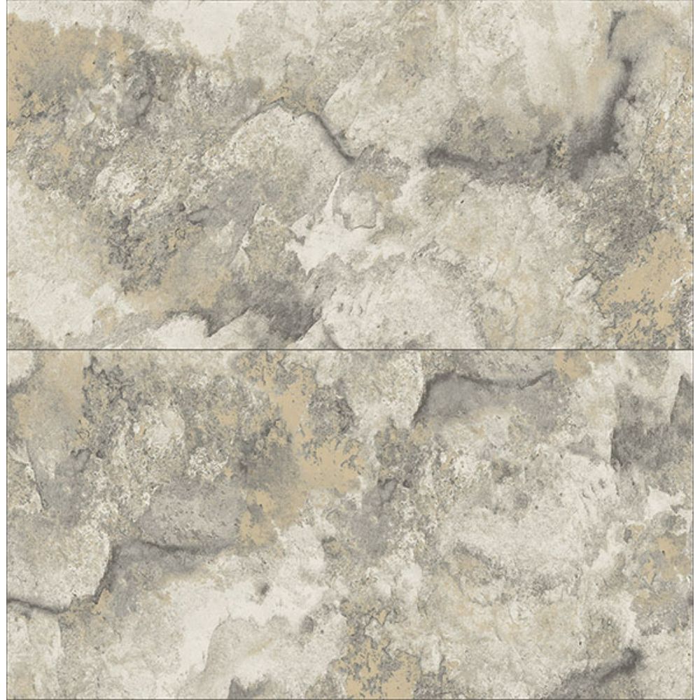 Advantage by Brewster 4125-26731 Aria Light Grey Marbled Tile Wallpaper