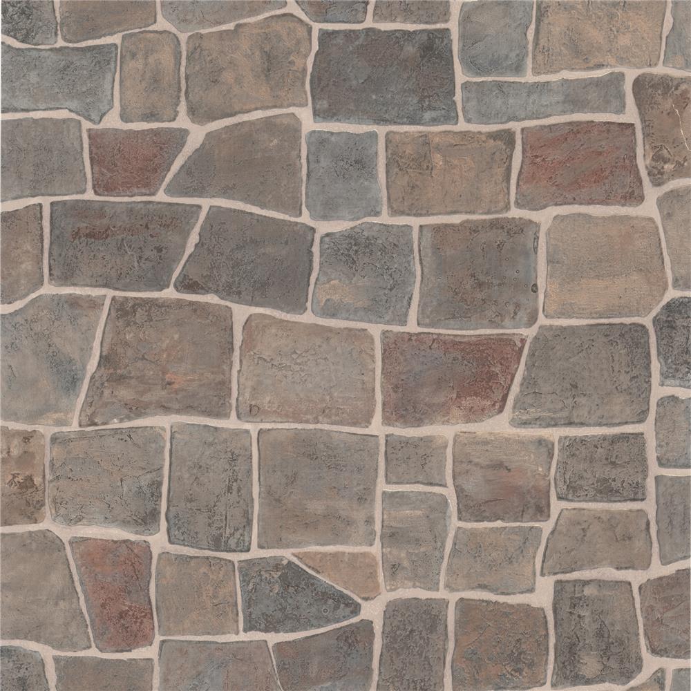 Brewster 414-44150 Kitchen; Bed and Bath Resource IV Flagstone Gray Slate Path Wallpaper in Gray