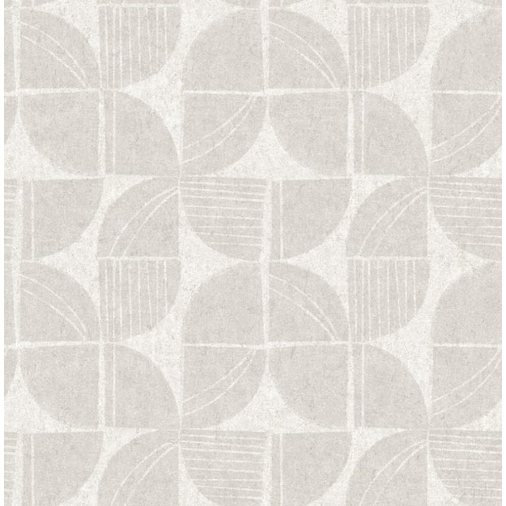A-Street Prints by Brewster 4141-27111 Baxter Bone Semicircle Mosaic Wallpaper