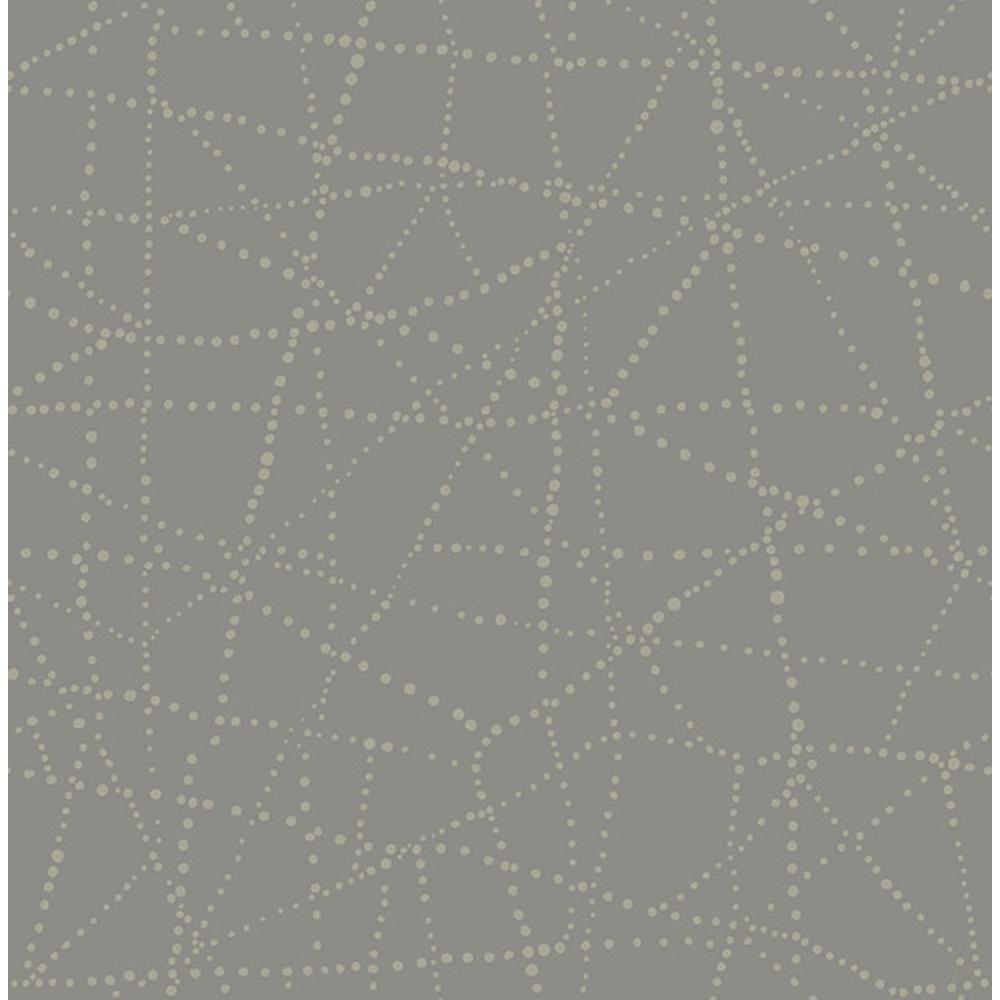 A-Street Prints by Brewster 4141-27126 Alcott Charcoal Dotted Wallpaper