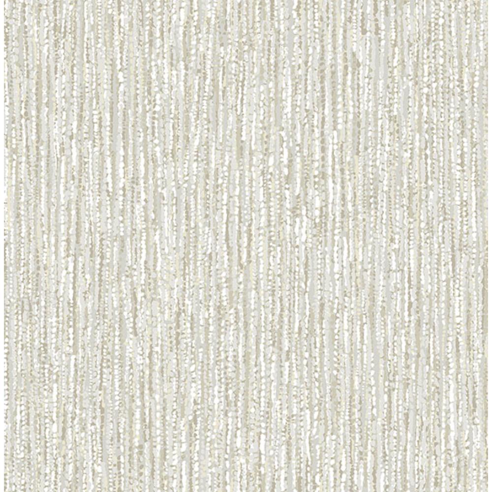 A-Street Prints by Brewster 4141-27152 Corliss Neutral Beaded Strands Wallpaper
