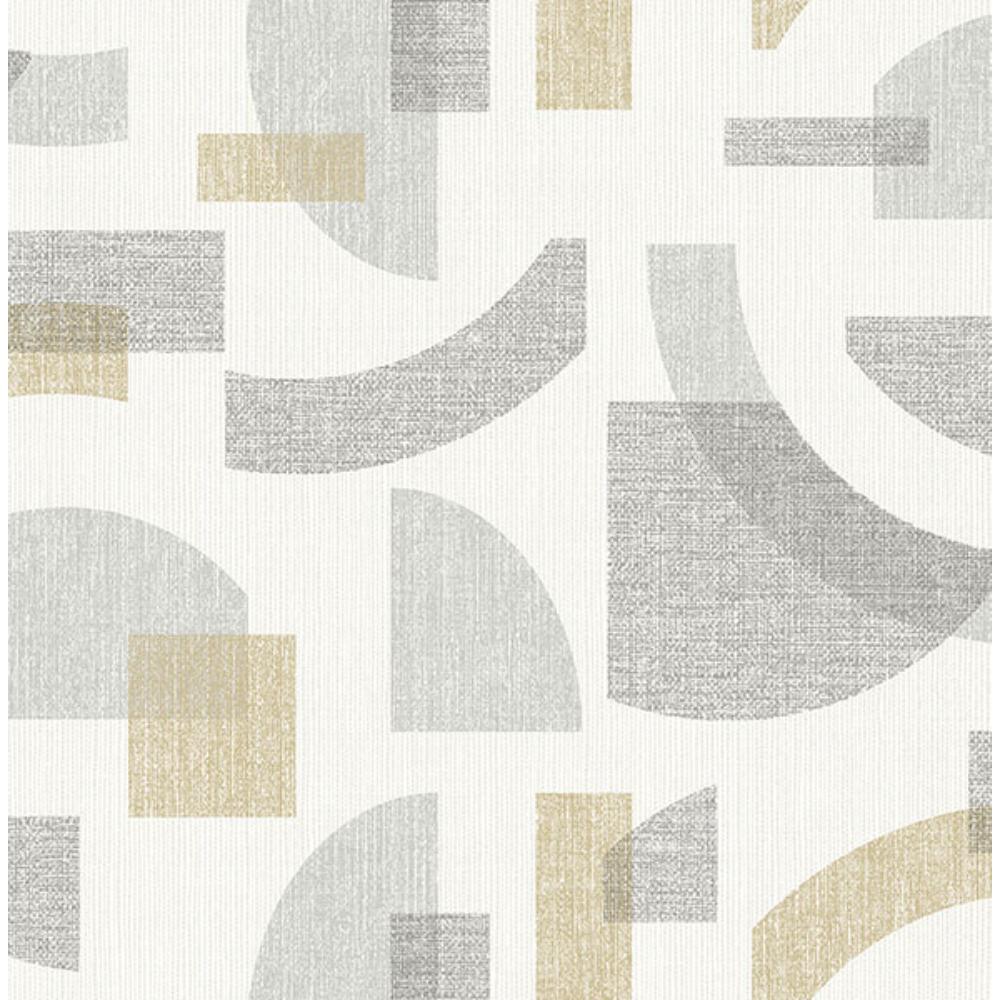 A-Street Prints by Brewster 4141-27159 Fulton Gold Shapes Wallpaper