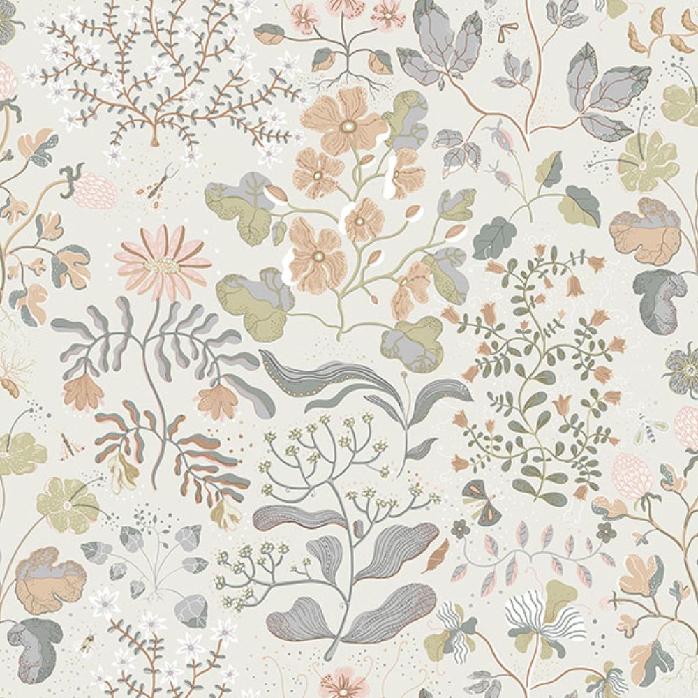A-Street Prints by Brewster 4143-22004 Groh Neutral Floral Wallpaper