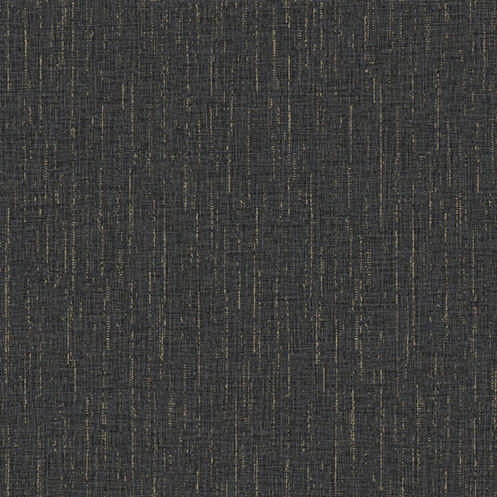 Advantage by Brewster 4144-9148 Sanburn Black Metallic Linen Wallpaper