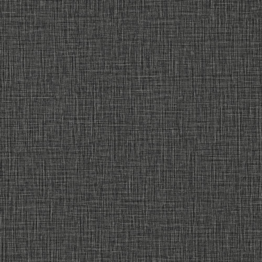 Advantage by Brewster 4144-9172 Eagen Black Linen Weave Wallpaper
