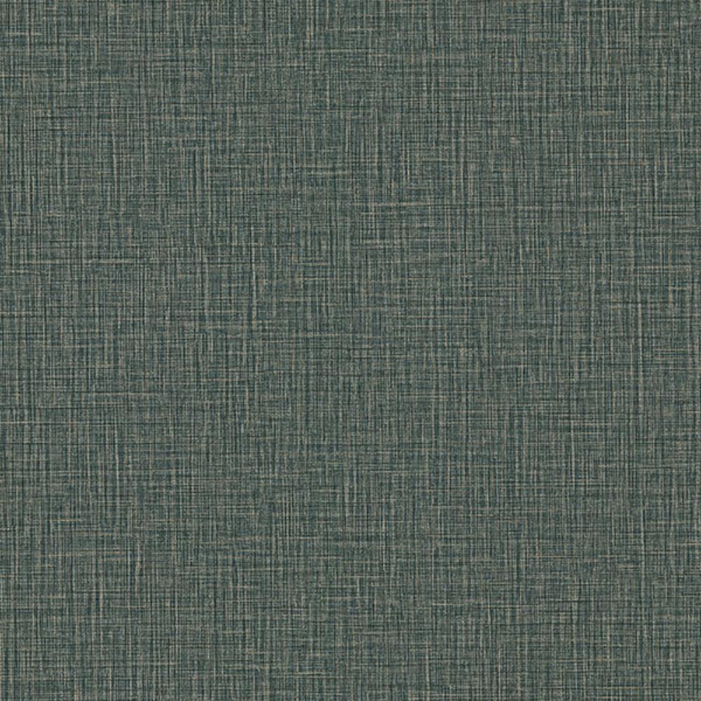 Advantage by Brewster 4144-9176 Eagen Sapphire Linen Weave Wallpaper