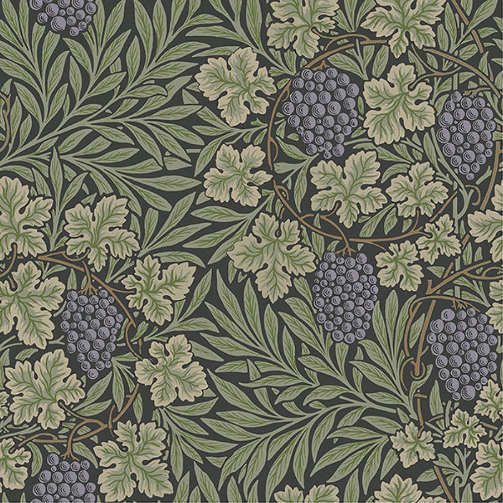 A-Street Prints by Brewster 4153-82019 Vine Green Woodland Fruits Wallpaper