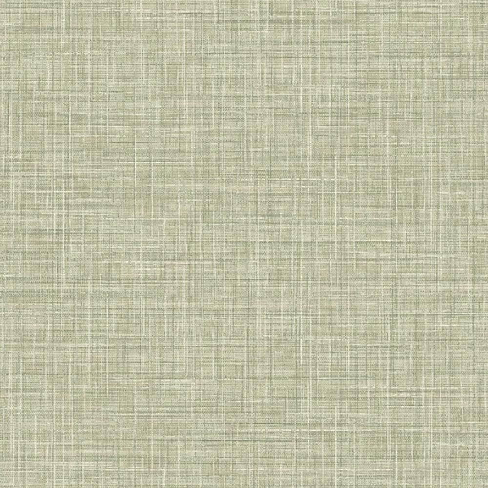 Advantage by Brewster 4157-25792 Tuckernuck Green Faux Linen Wallpaper