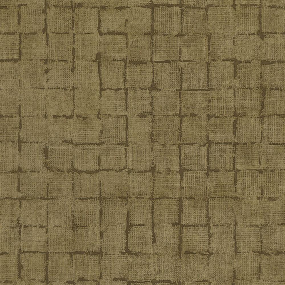 Advantage by Brewster 4157-333453 Blocks Chestnut Checkered Wallpaper