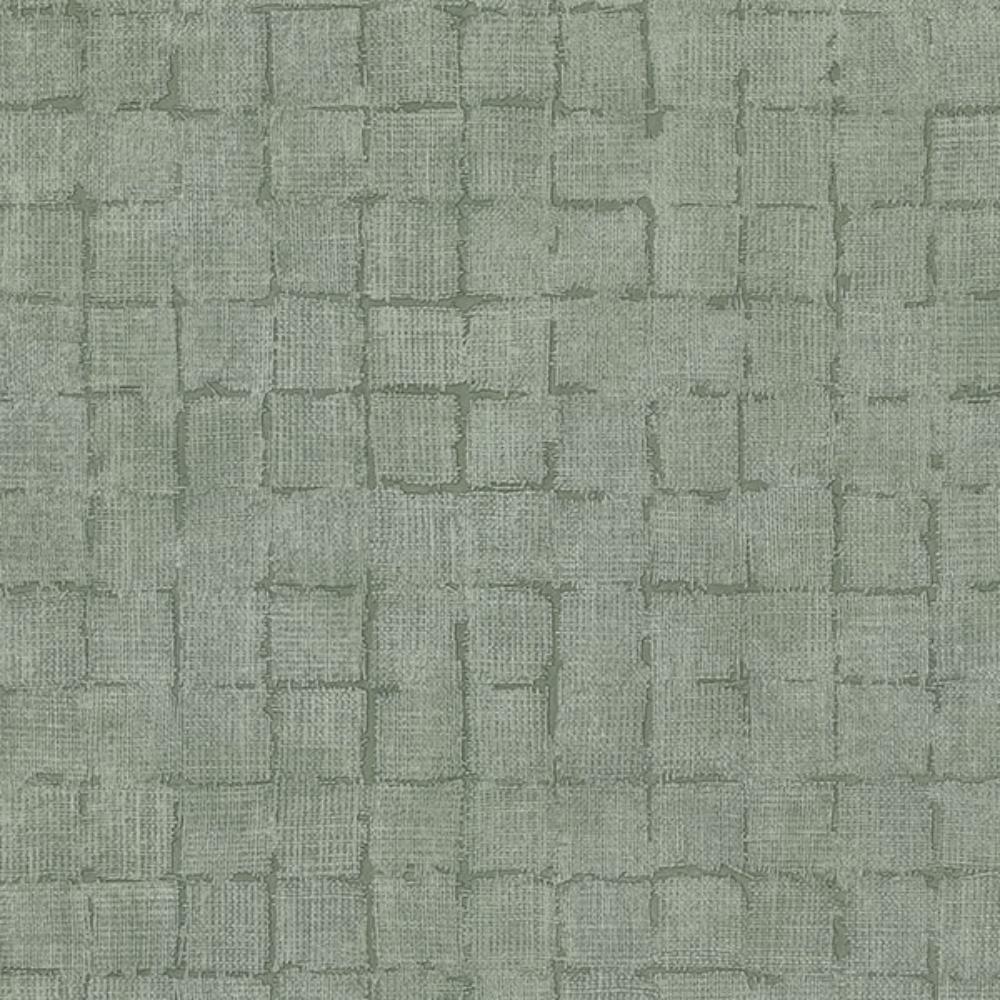 Advantage by Brewster 4157-333454 Blocks Sage Checkered Wallpaper