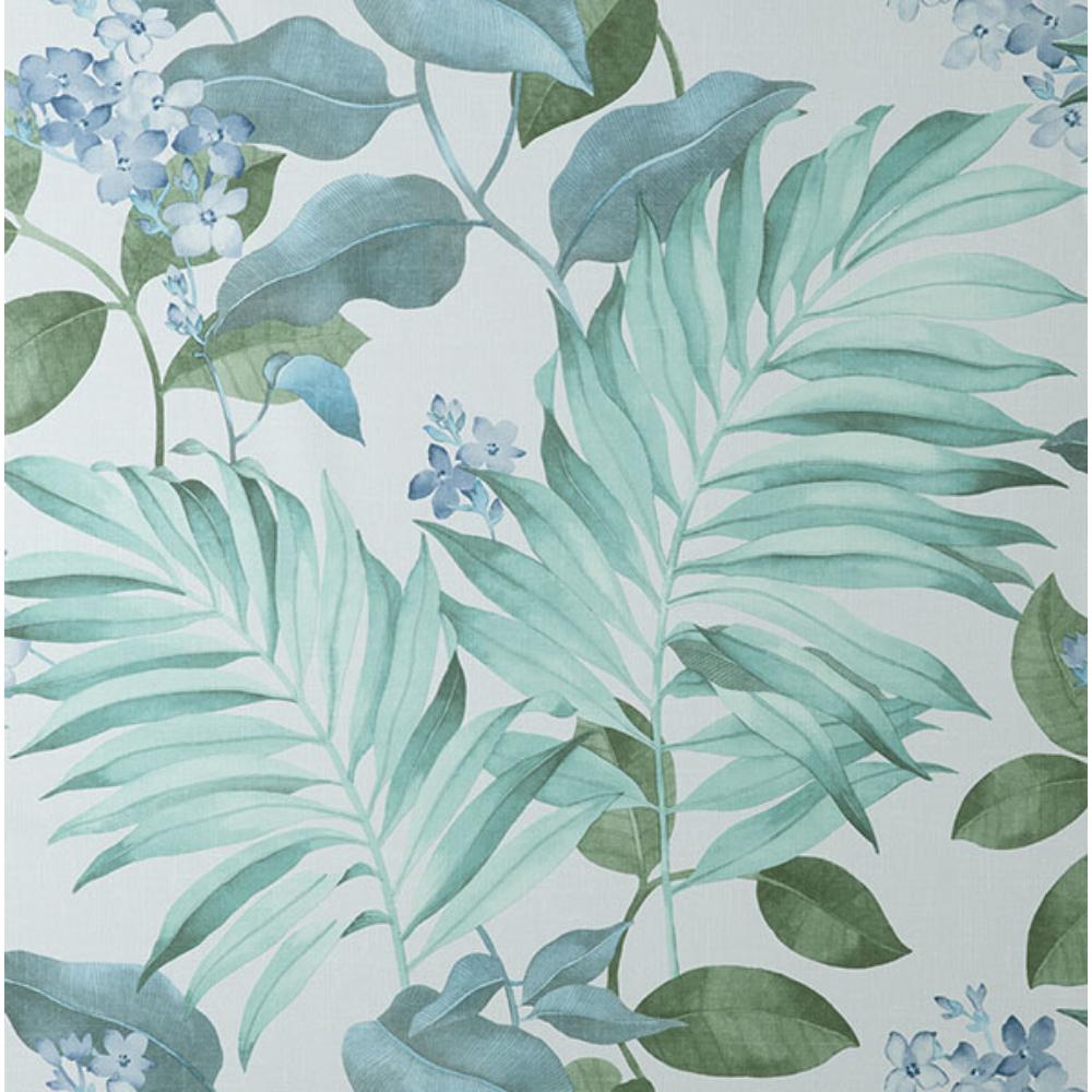 Advantage by Brewster 4157-M1651 Eden Grey Tropical Wallpaper