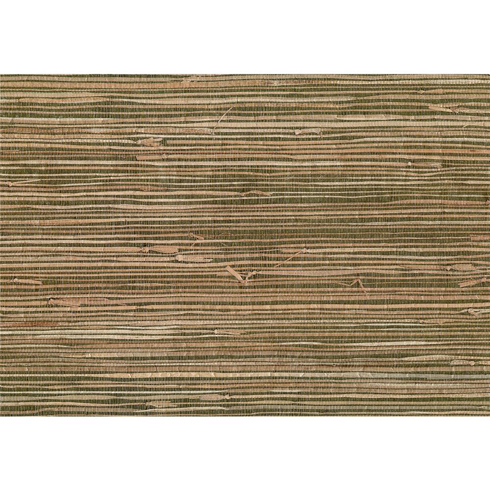 Kenneth James by Brewster 53-65616 Jiangsu Grasscloth Mai Khaki Grasscloth Wallpaper in Khaki