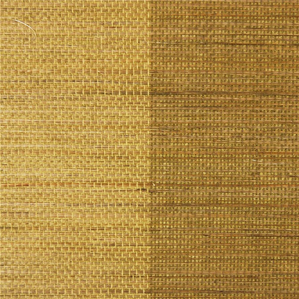 Kenneth James by Brewster 63-54742 Shangri La Yue Yan Olive Grasscloth Wallpaper in Olive