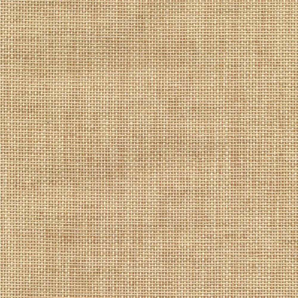 Kenneth James by Brewster 63-54770 Shangri La Xia Beige Grasscloth Wallpaper in Beige