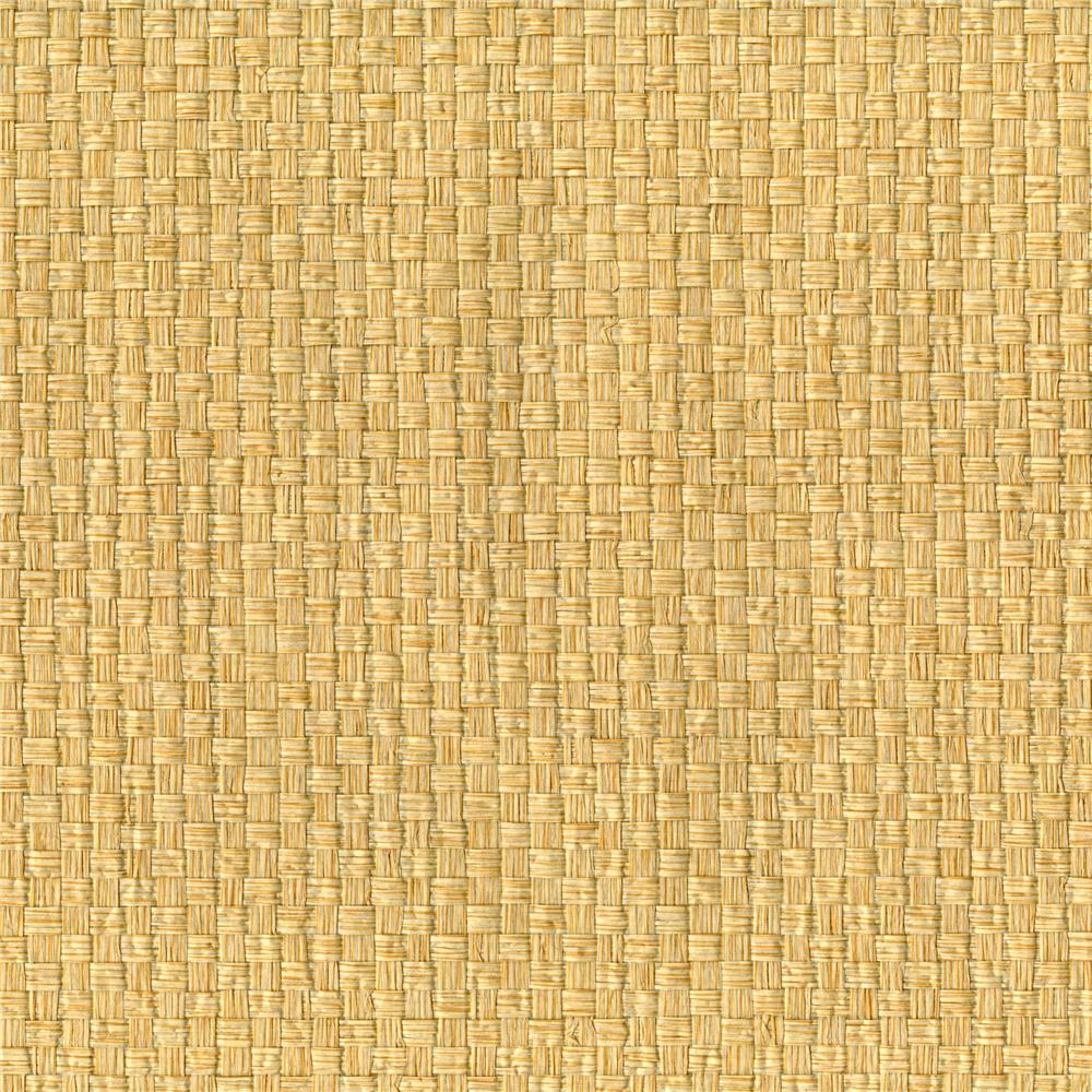 Kenneth James by Brewster 63-54773 Shangri La Kuan-Yin Cream Grasscloth Wallpaper in Cream