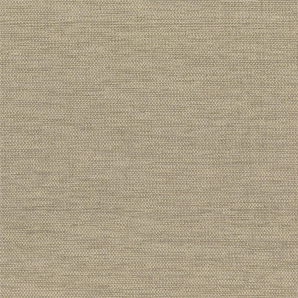 Kenneth James by Brewster 63-54788 Shangri La Bo Taupe Grasscloth Wallpaper in Taupe