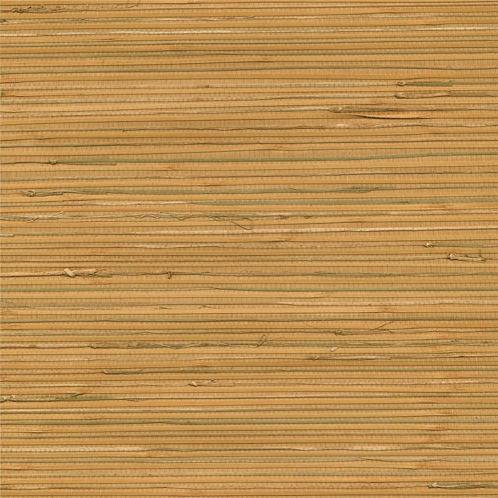 Kenneth James by Brewster 63-65424 Shangri La Li Na Light Brown Grasscloth Wallpaper in Light Brown