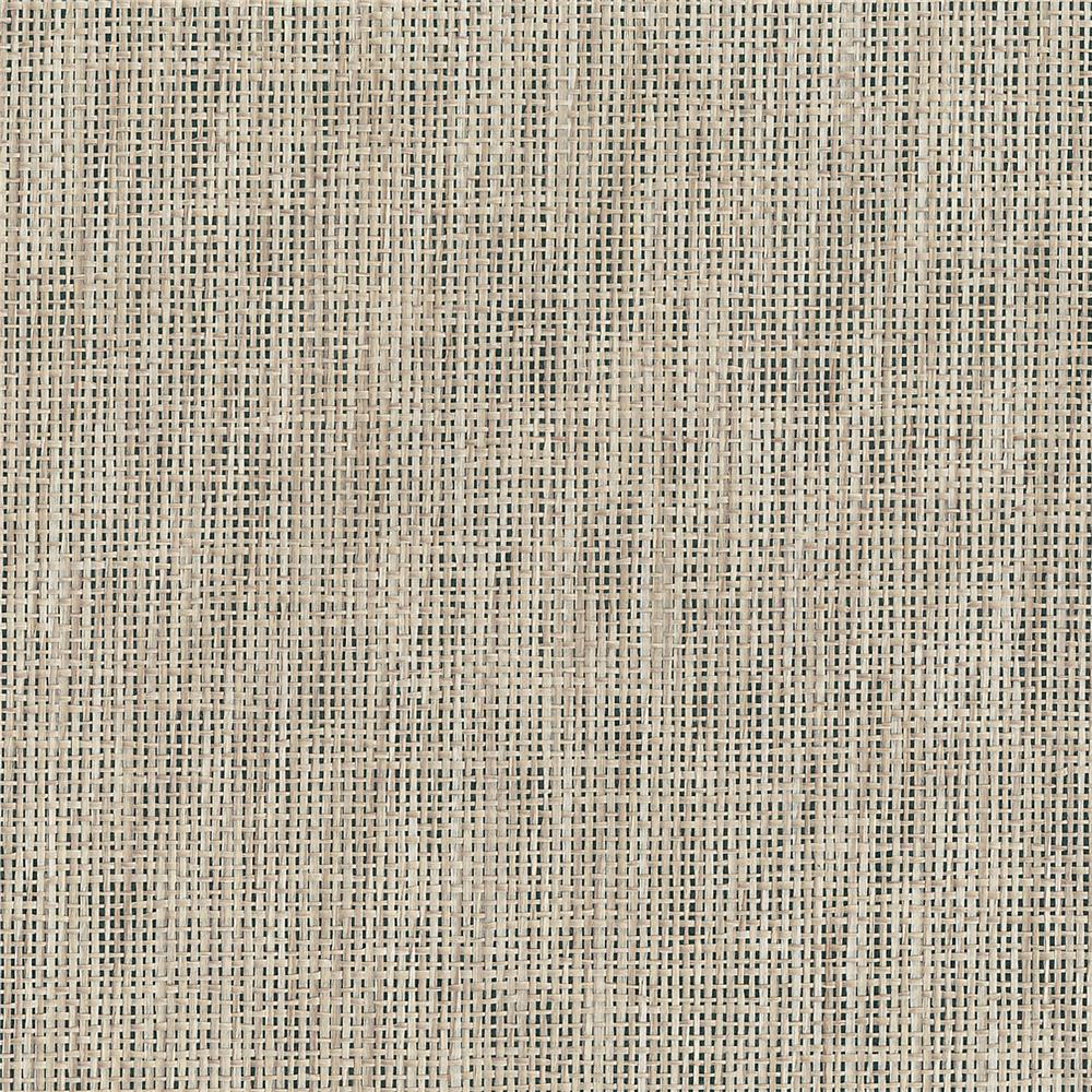 Kenneth James by Brewster 63-65613 Shangri La Jing Beige Grasscloth Wallpaper in Beige