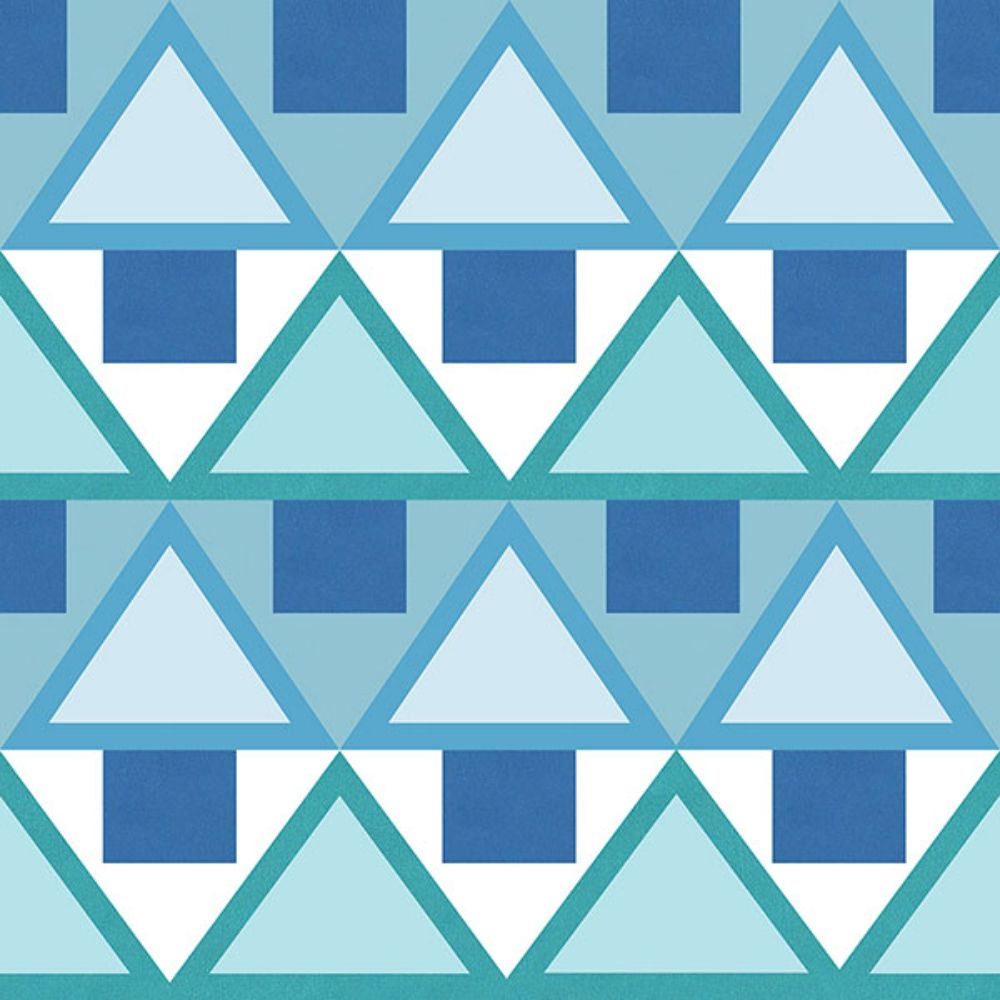 Aelfie by Brewster AES4798 Blue Madaket Geometric Peel & Stick Wallpaper