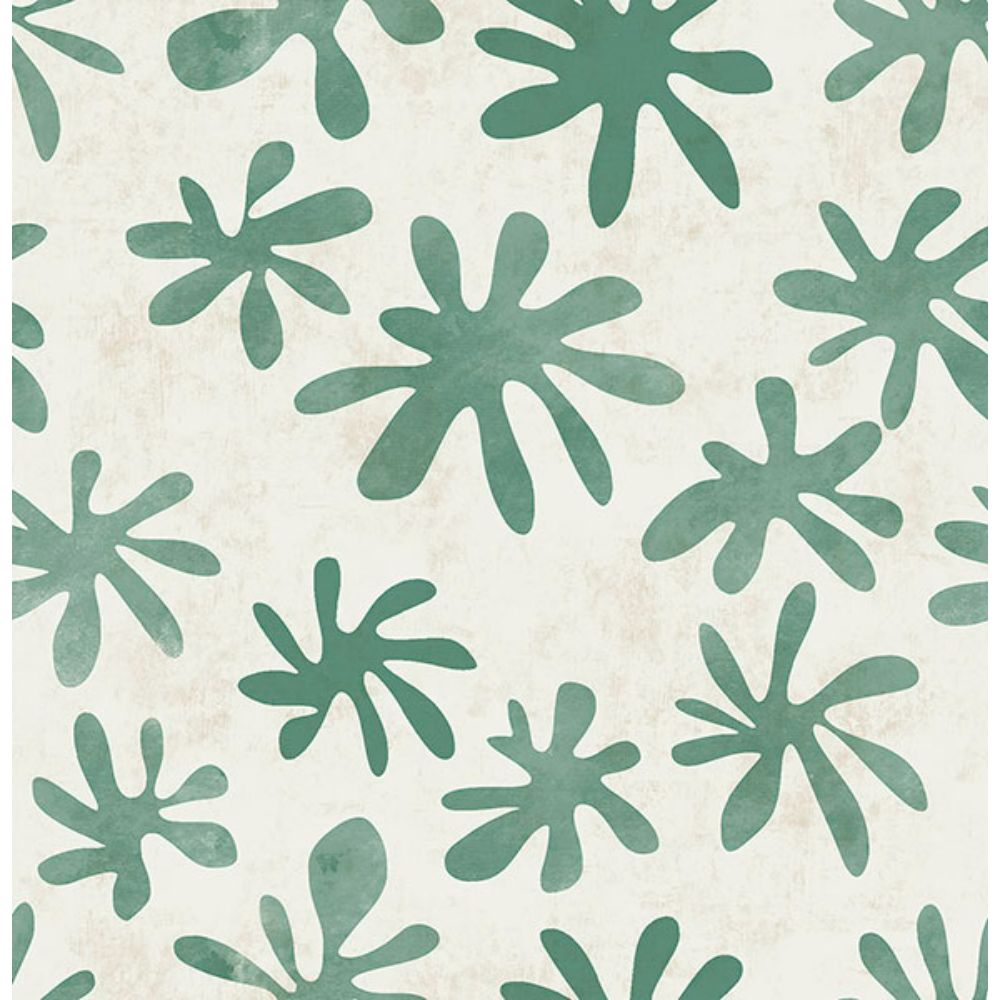 Alja Horvat by Brewster AHS4717 Green Field of Flowers Peel & Stick Wallpaper