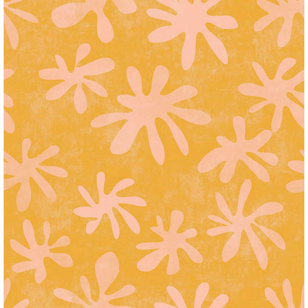 Alja Horvat by Brewster AHS4720 Orange Field of Flowers Peel & Stick Wallpaper