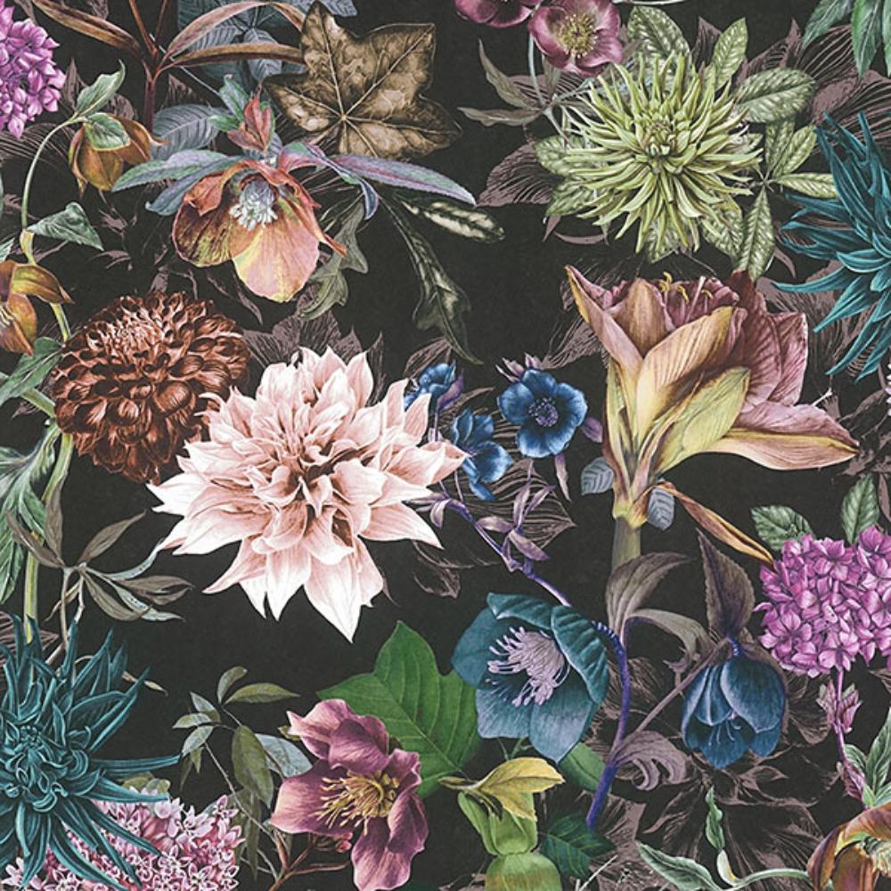 AS Creation by Brewster AS381757 Althea Black Flower Garden Wallpaper