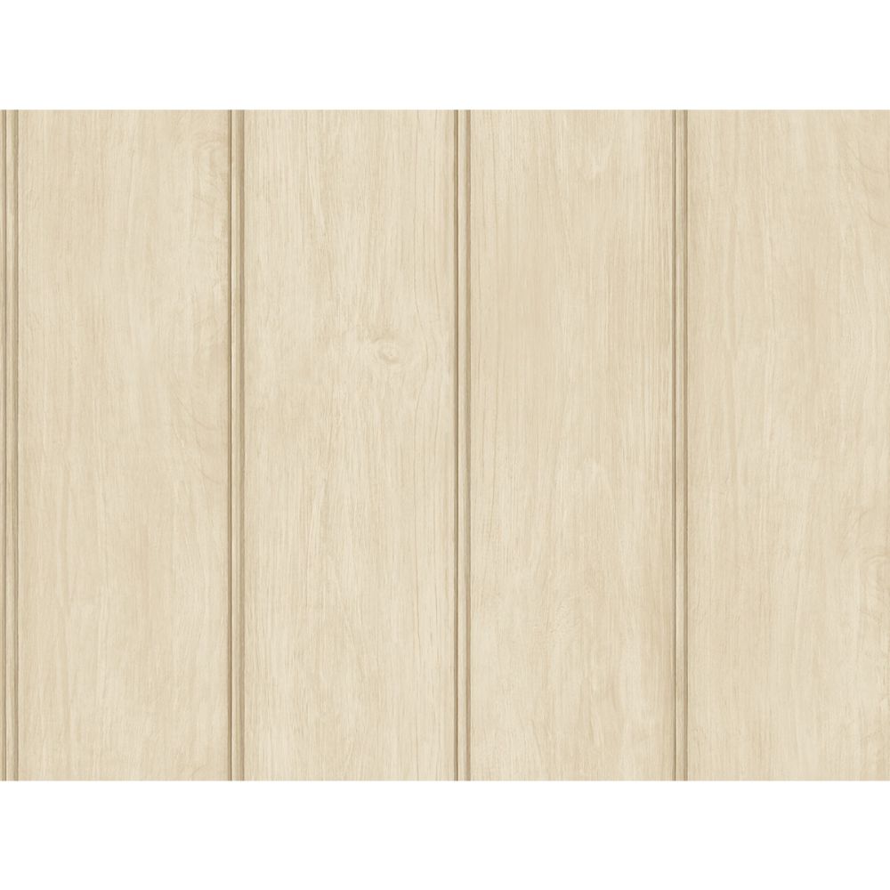 A-Street Prints by Brewster AST4079 Upstate Beadboard Natural Neutral Wood Wallpaper