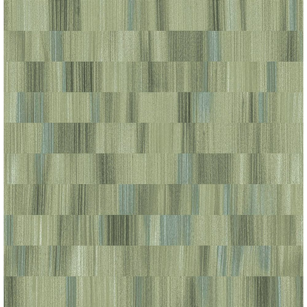 A-Street Prints by Brewster AST4678 Flicker Green Horizontal Textured Stripe Wallpaper