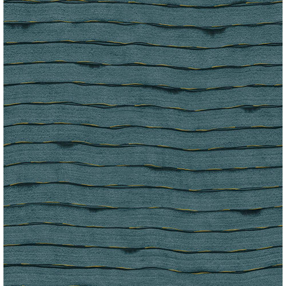 A-Street Prints by Brewster AST4682 Naia Blue Horizontal Wavy Lines Wallpaper