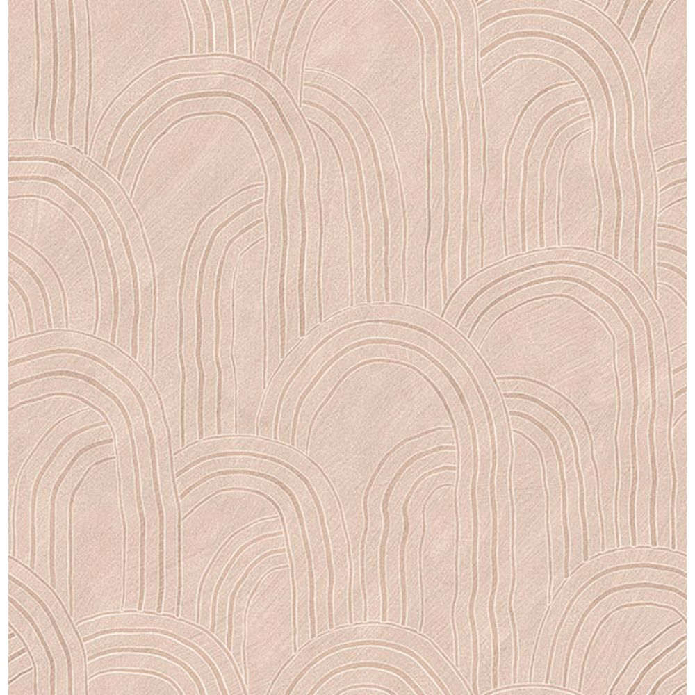 A-Street Prints by Brewster AST4686 Cabo Pink Rippled Arches Wallpaper