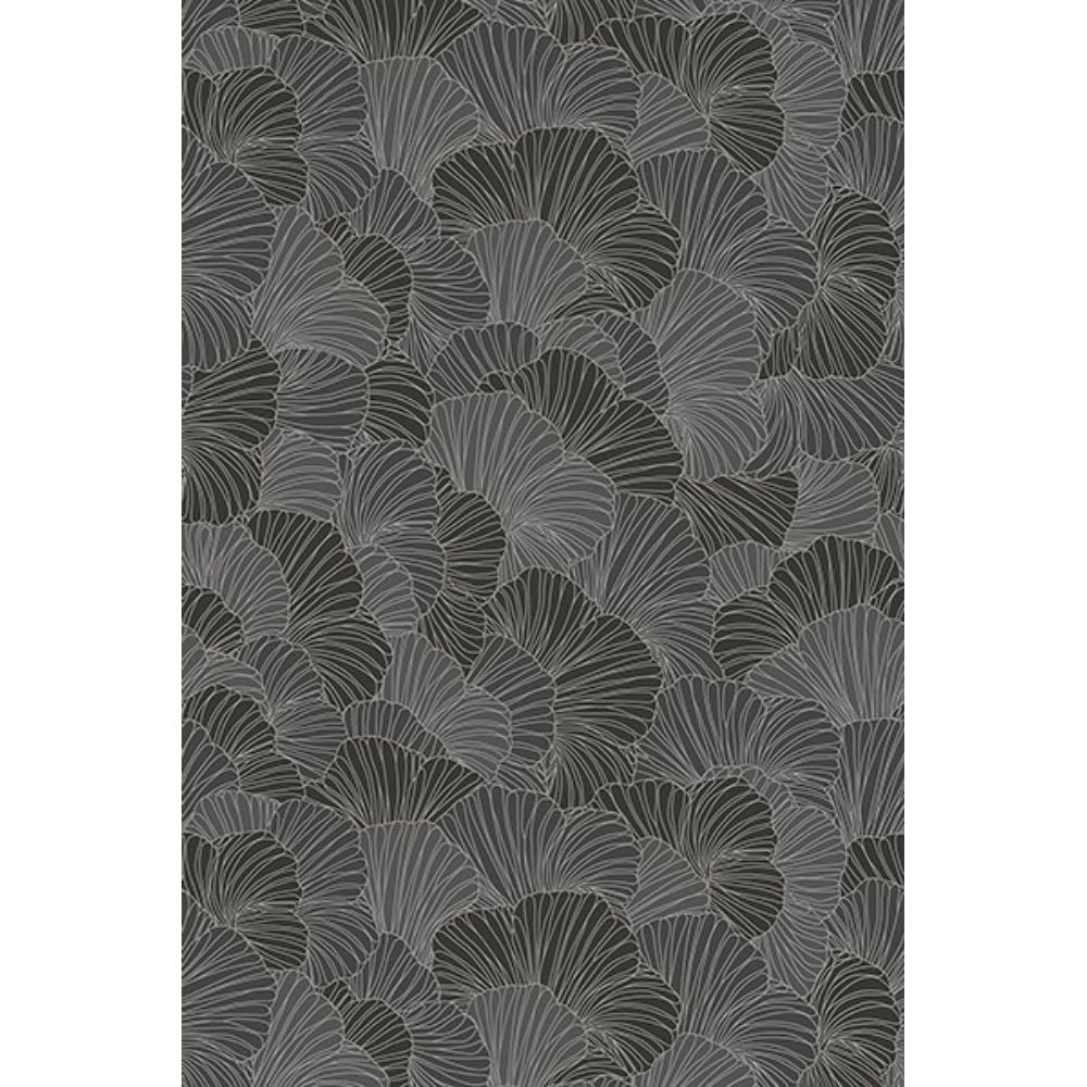 Katie Hunt x A-Street Prints by Brewster ASTM5050 Petals Charcoal Grey Wall Mural