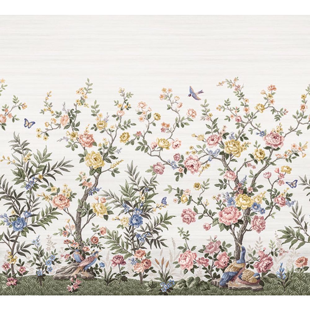Katie Hunt x A-Street Prints by Brewster ASTM5055 Spring Chinoiserie Soft White Wall Mural