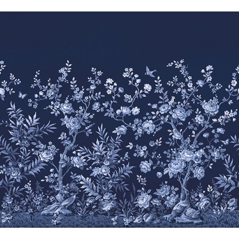 Katie Hunt x A-Street Prints by Brewster ASTM5058 Twilight Chinoiserie Midnight Blue Wall Mural