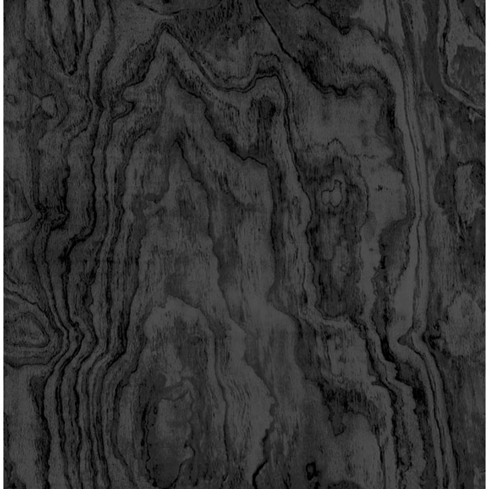 Ashley Stark Home by Brewster ATS4743 Black Sloane Wood Peel & Stick Wallpaper