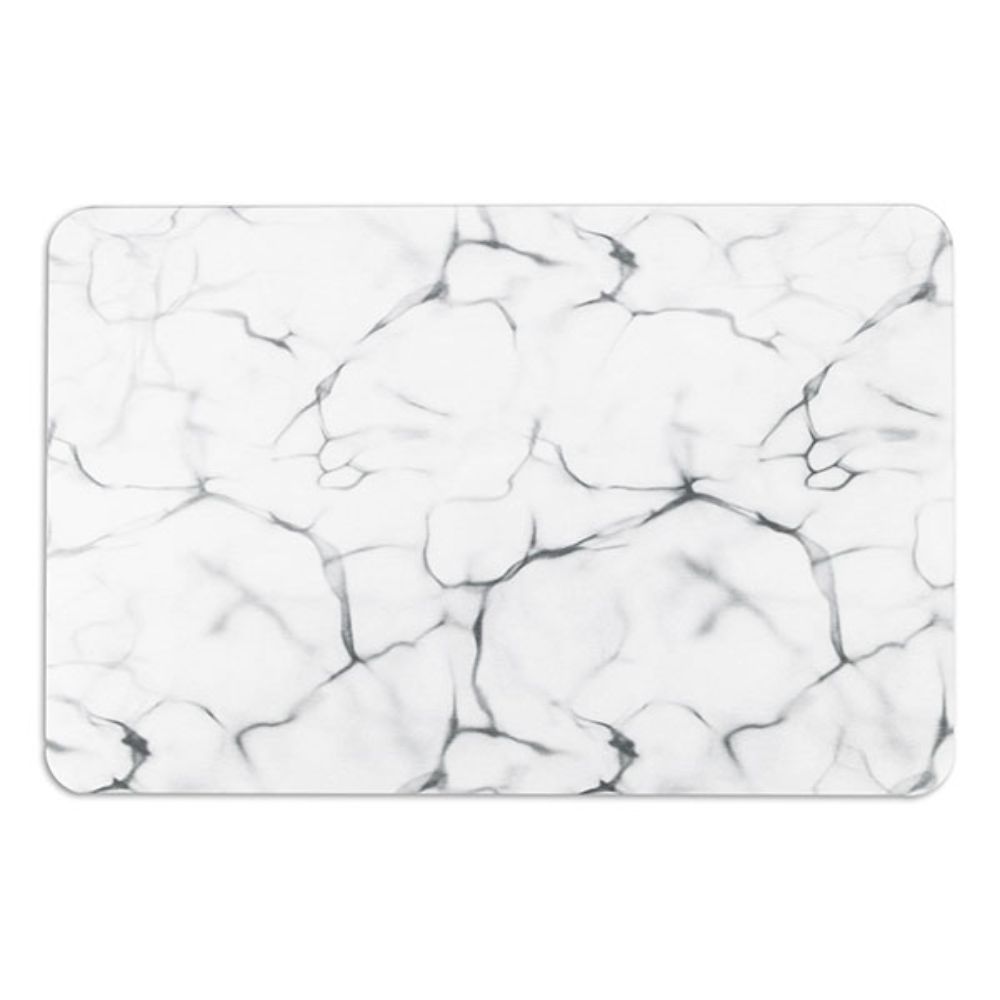 Artsy Mats by Brewster BATHW-MARBLE Marble White Stone Non Slip Bath Mat