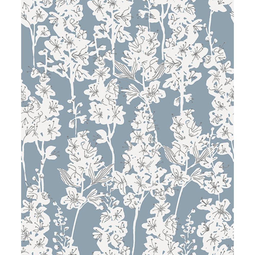 By Dylan M by Brewster BDS6071 Blue Larkspur Peel & Stick Wallpaper