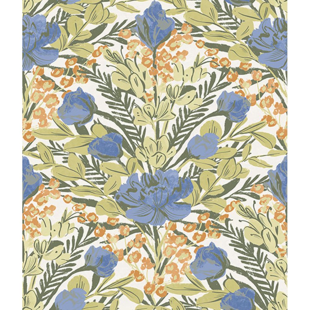 By Dylan M by Brewster BDS6077 Bright Multi Moody June Blooms Peel & Stick Wallpaper