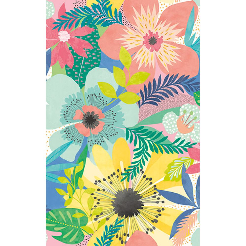Ohpopsi by Brewster CEP50103W Janis Pastel Floral Riot Wallpaper