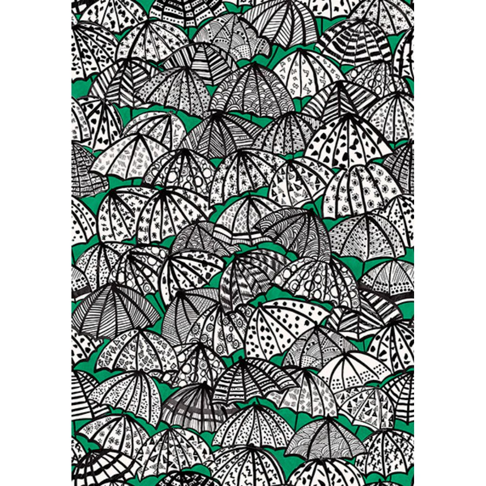 Ohpopsi by Brewster CEP50114W Dara Green Jolly Brollies Wallpaper