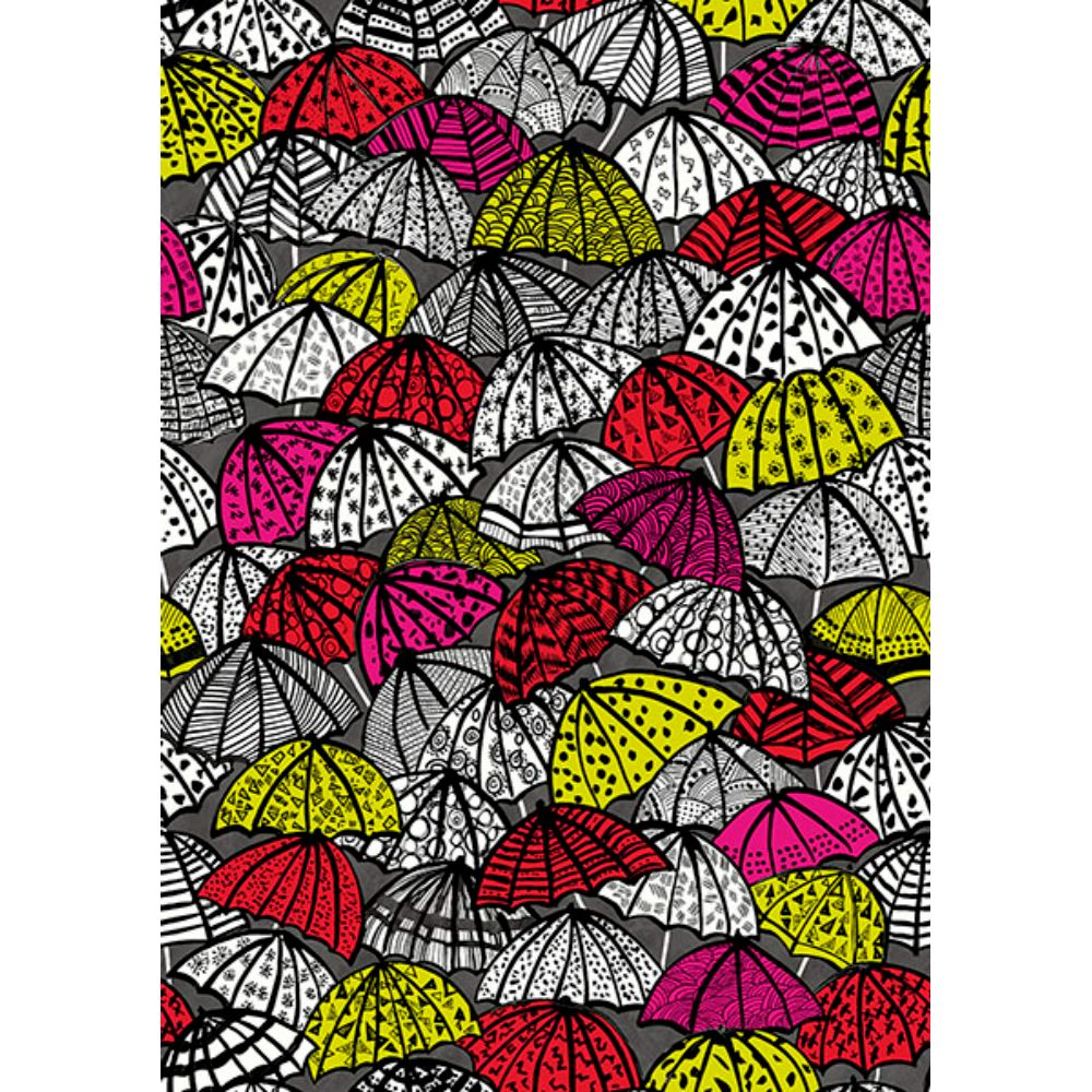 Ohpopsi by Brewster CEP50116W Dara Red Jolly Brollies Wallpaper