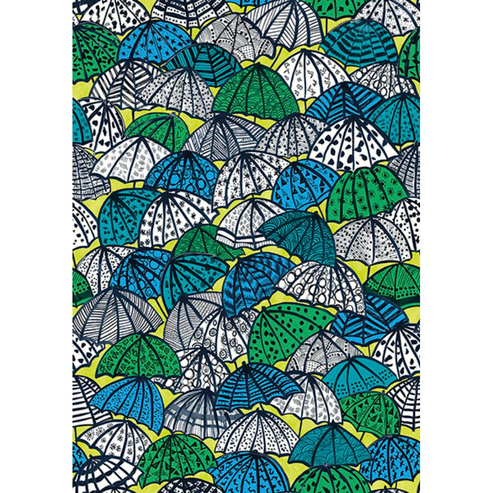 Ohpopsi by Brewster CEP50117W Dara Chartreuse Jolly Brollies Wallpaper
