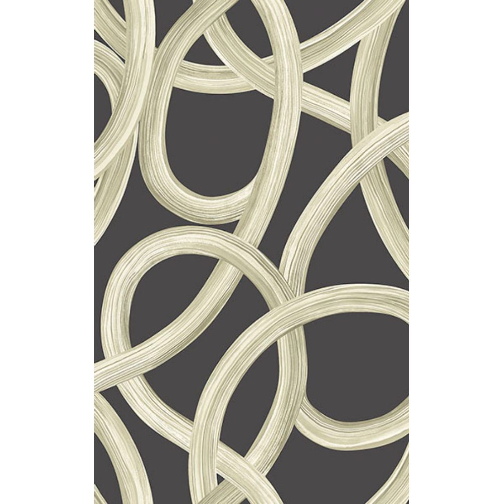 Ohpopsi by Brewster CEP50126W Calix Black Twisted Geo Wallpaper