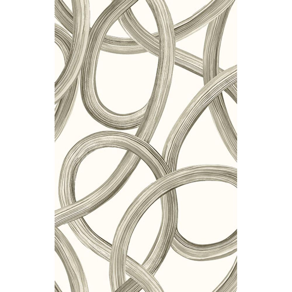 Ohpopsi by Brewster CEP50127W Calix White Twisted Geo Wallpaper