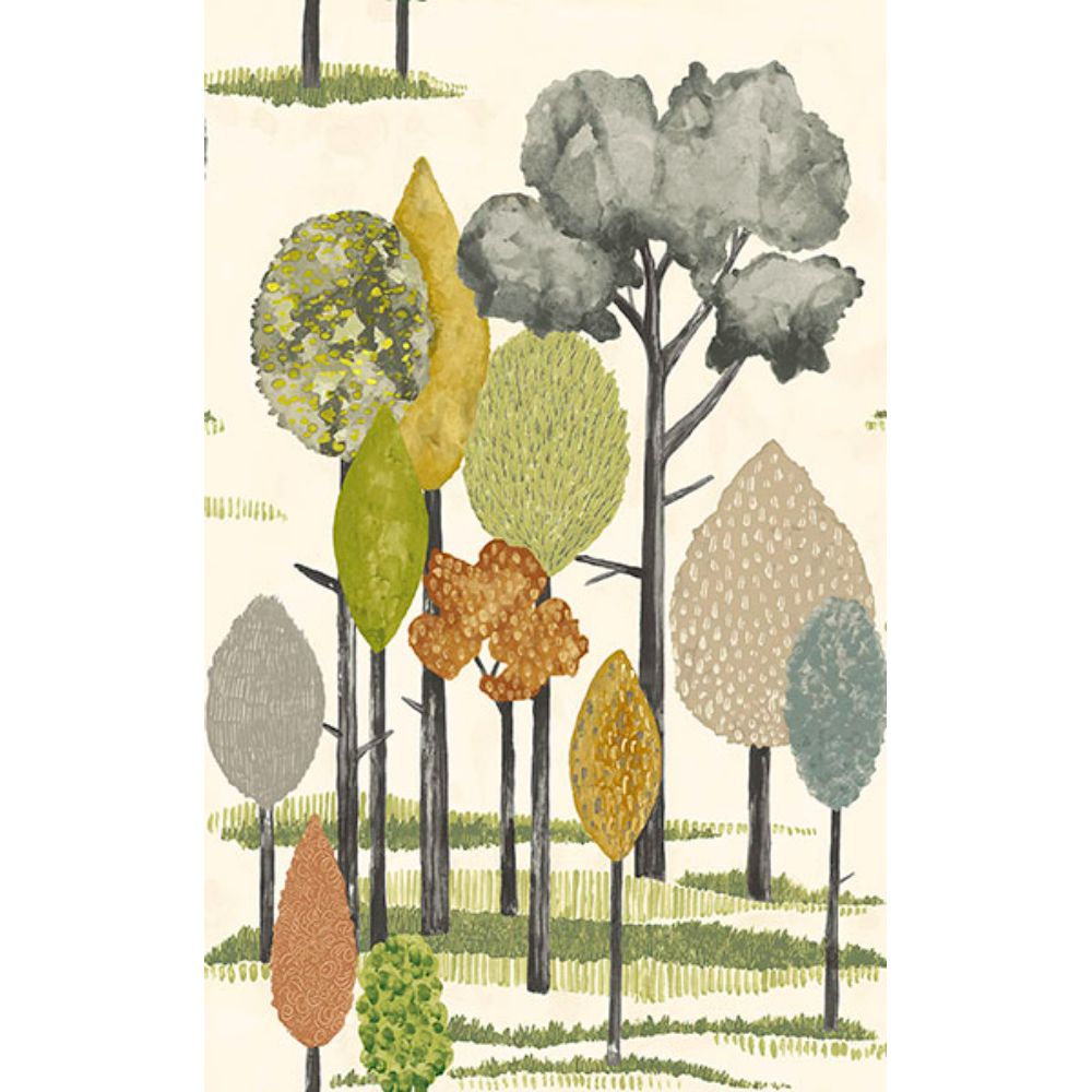 Ohpopsi by Brewster CEP50135W Cypress Olive Tall Trees Wallpaper