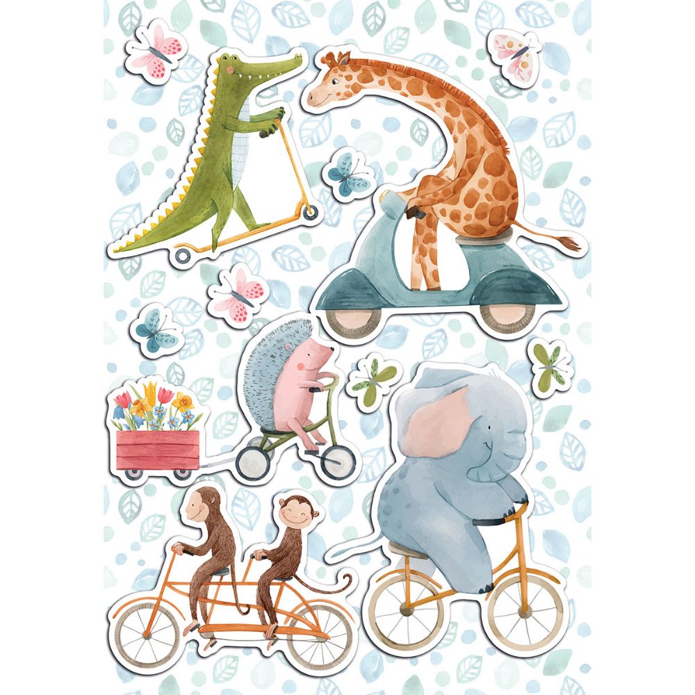 Crearreda by Brewster CR-18117R Riding Animals Wall Stickers