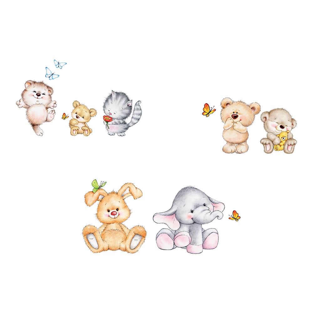 Home Decor Line by Brewster CR-18304 Cute Animals Wall Decals