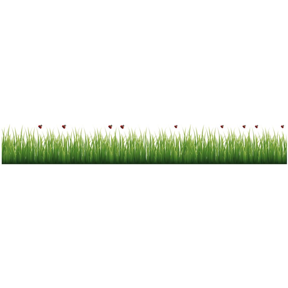 Home Decor Line by Brewster CR-53004 Home Decor Line Grass And Ladybugs Border Decal