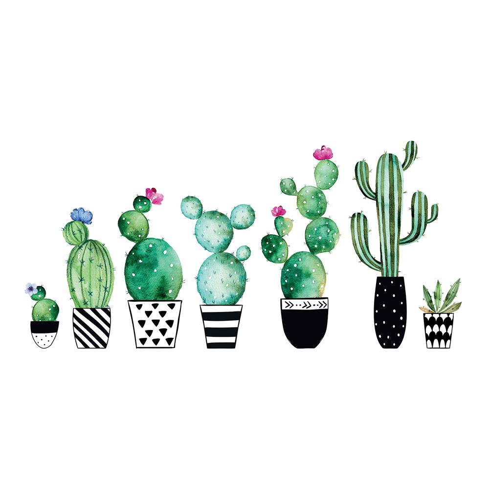 Home Decor Line by Brewster CR-54114 Watercolor Cactus Wall Decals